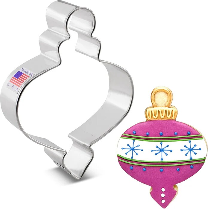 Ann Clark Christmas Finial Ornament Cookie Cutter, 4.25&#x22;