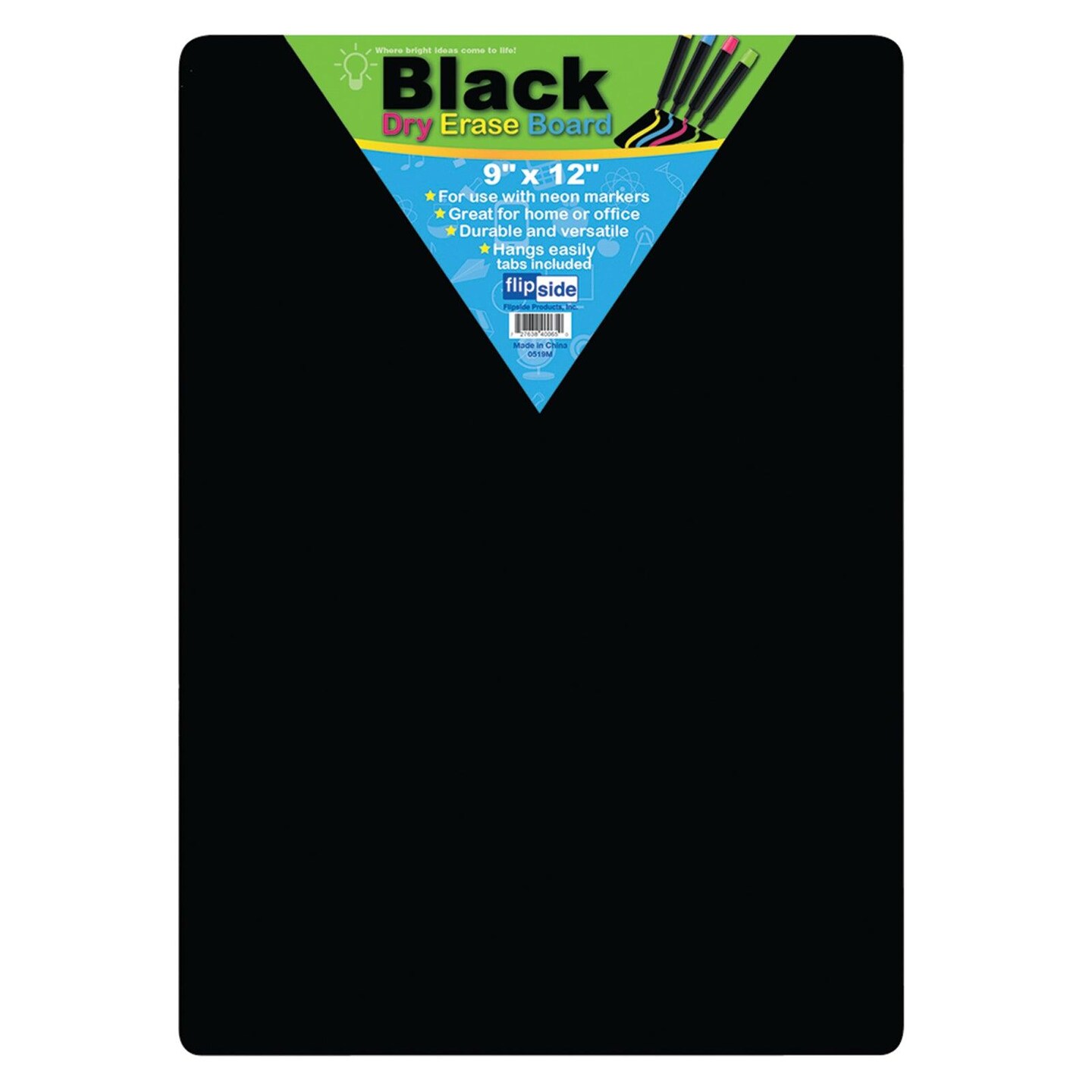 Black Dry Erase Boards, 9&#x22; x 12&#x22;, Pack of 4
