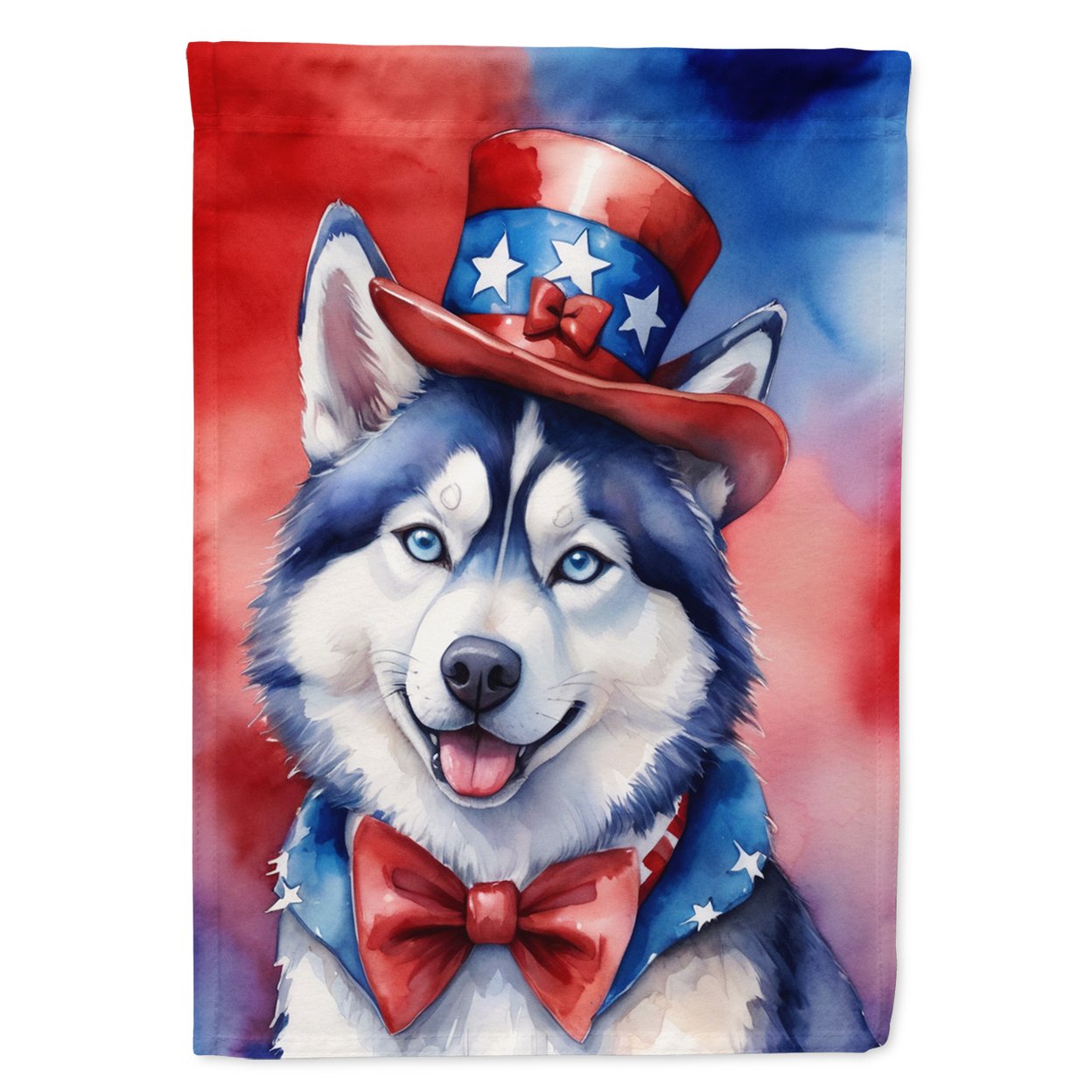 Siberian Husky Patriotic American Garden Flag