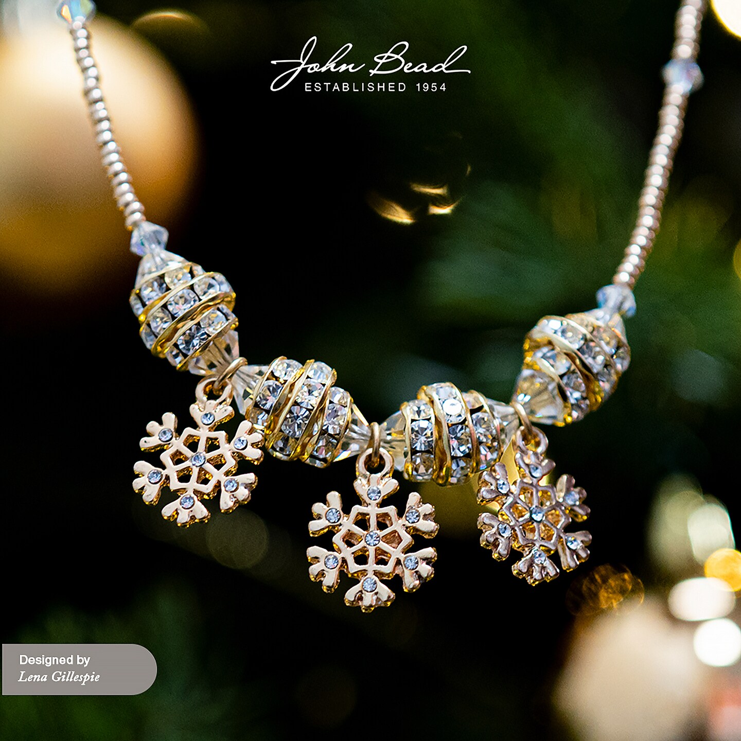 John Bead Sweet &#x26; Petite Snowflake Holiday Charms, 8pcs