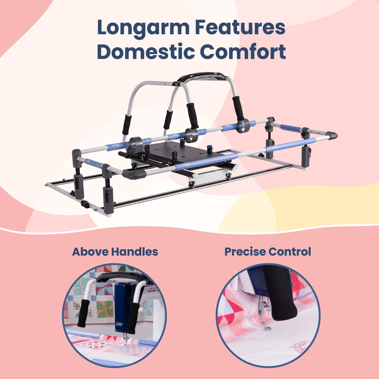 Grace Company Cutie Breeze Quilting Frame for Long Arm and Domestic Home Sewing Machine Quilting