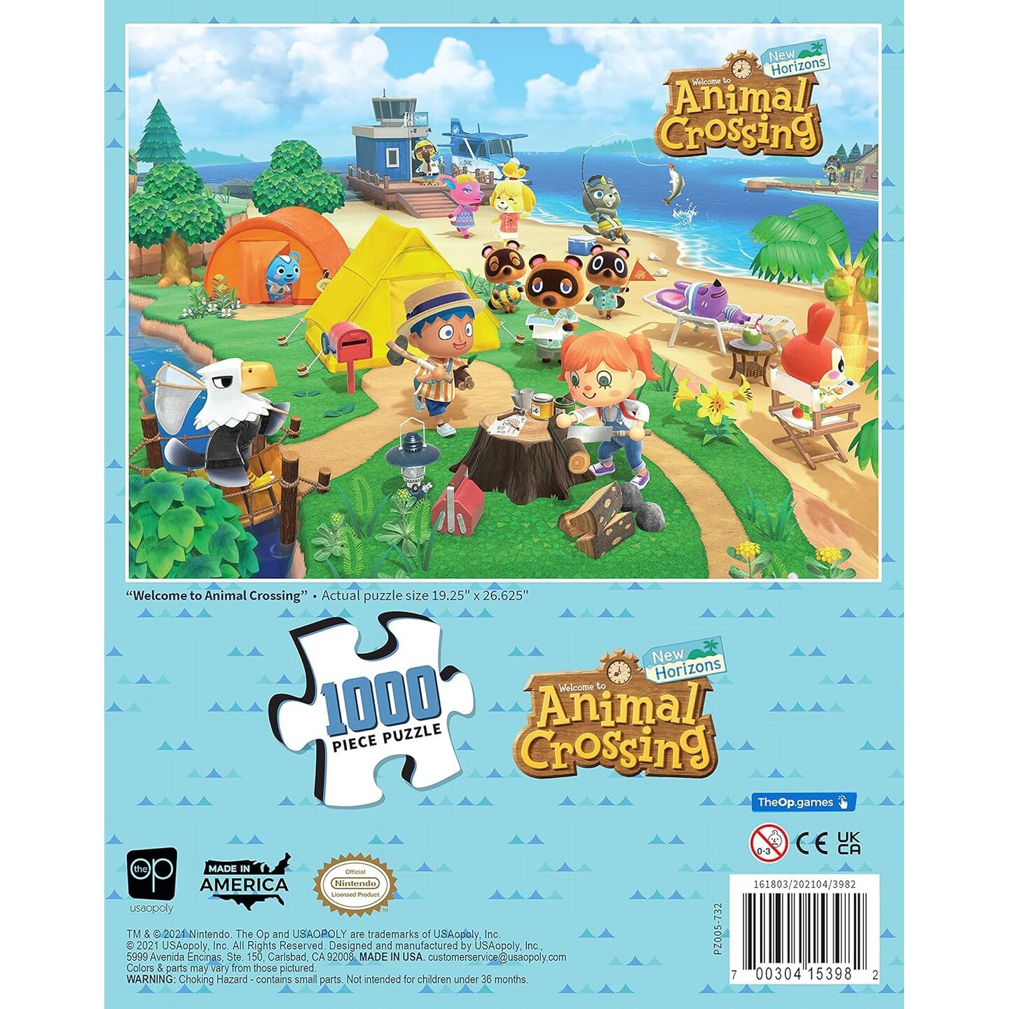 Animal Crossing&#x2122;: New Horizons &#x22;Welcome to Animal Crossing&#x22; 1000-Piece Puzzle