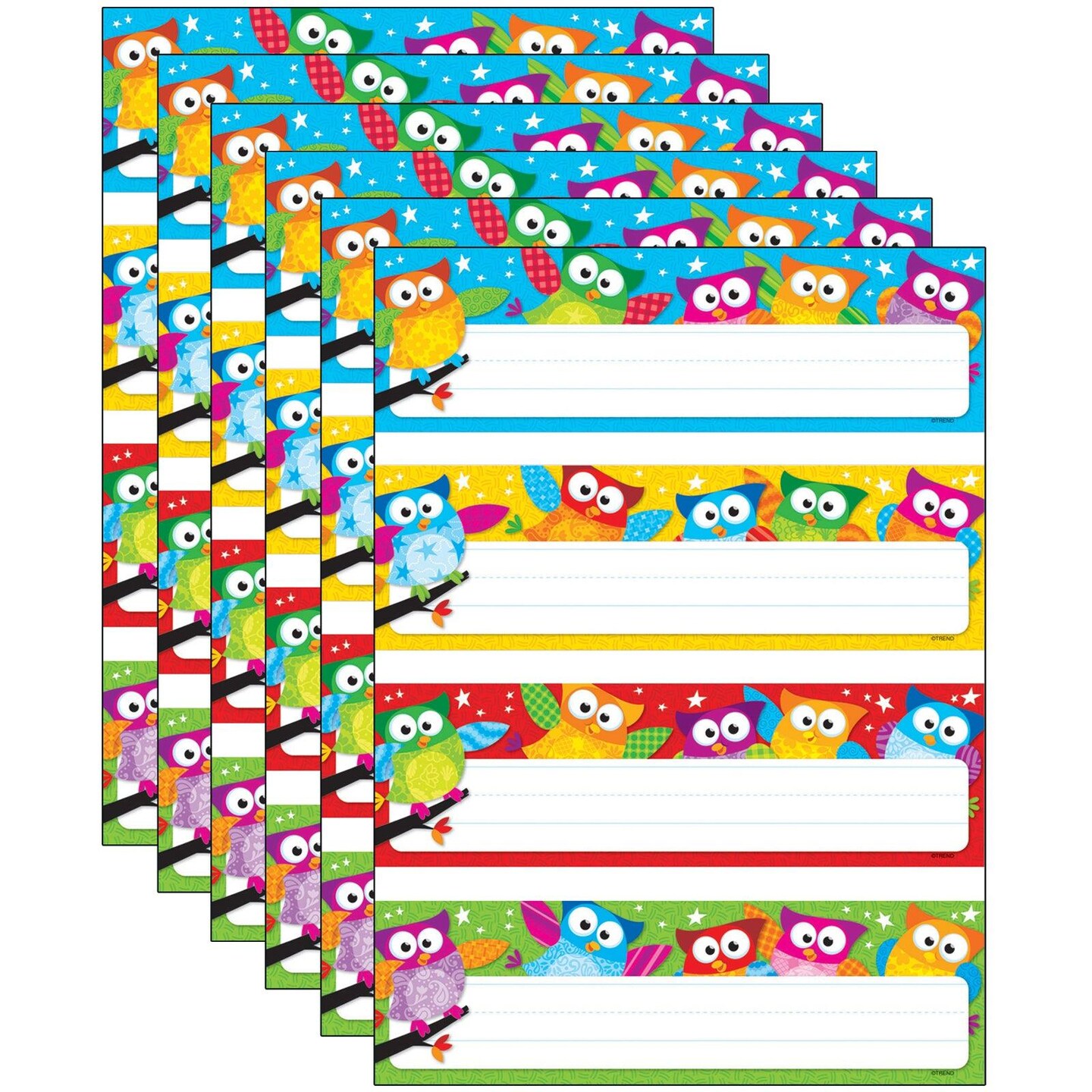 Owl-Stars!&#xAE; Desk Toppers&#xAE; Name Plates Variety Pack, 32 Per Pack, 6 Packs