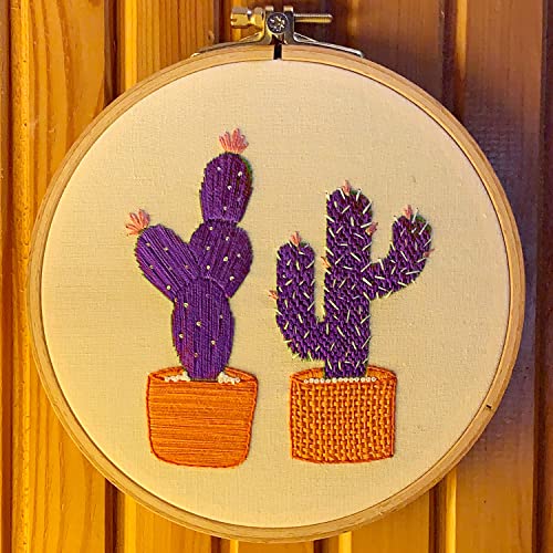 30 Skeins Cross Stitch Threads Friendship Bracelets Floss with 10 Pcs Floss Bobbins and 2 Pcs Needle Threader (Purple)