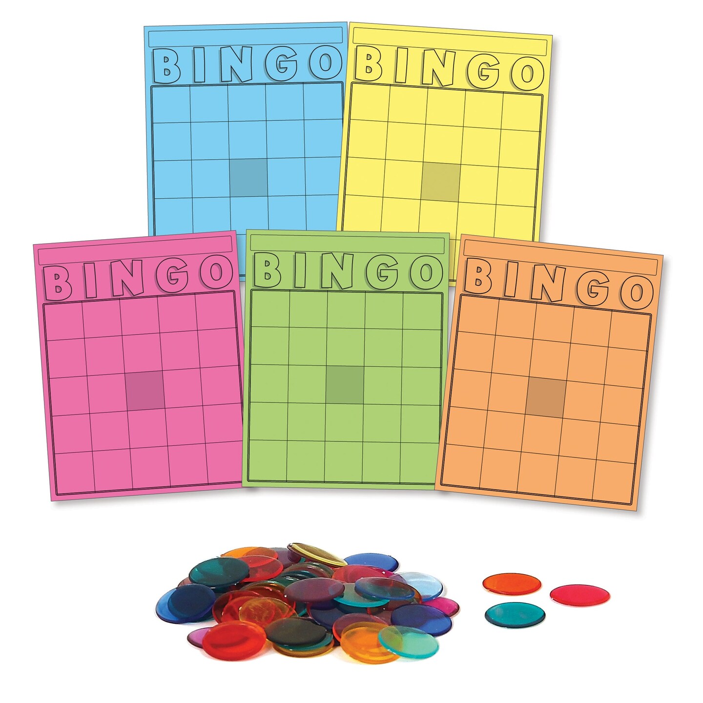 Bingo Cards &#x26; Chips Set, 1000 Chips, 50 Cards