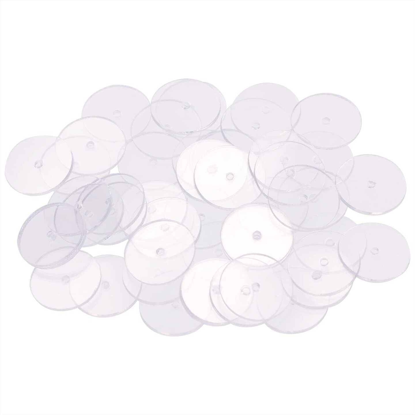 50Pcs Clear Disc Pads to Stabilize Earrings, Plastic Discs for Earring Backs and Jewelry Crafts