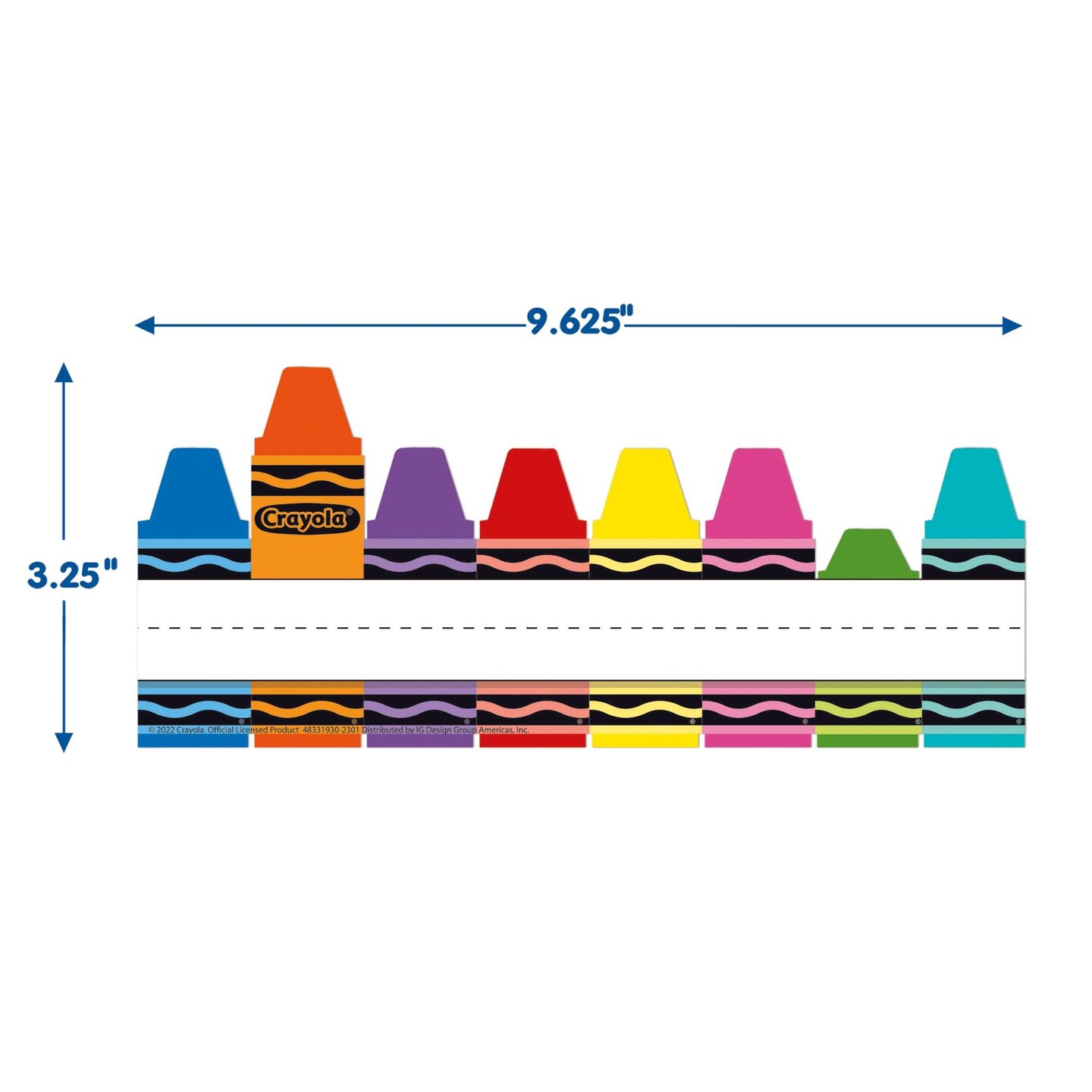 Crayola&#xAE; Tented Name Plate, 9-5/8&#x22; x 6-1/2&#x22;, 36 Per Pack, 6 Packs