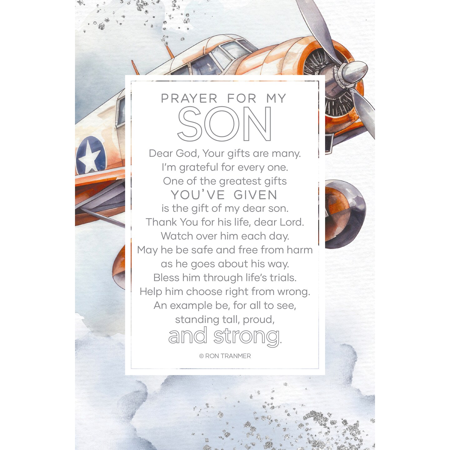 Prayer For My Son Wood Plaque with Easel and Hook Wall Tabletop Art - 6 inches x 9 inches