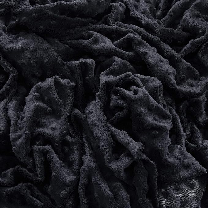 FabricLA Minky Fabric by The Yard | Oeko-TEX Certified Plush Fabric | Soft Minky Dimple Dot Cuddle Fabric | 60&#x22; inches Wide | Baby Blanket, Apparel, Throws