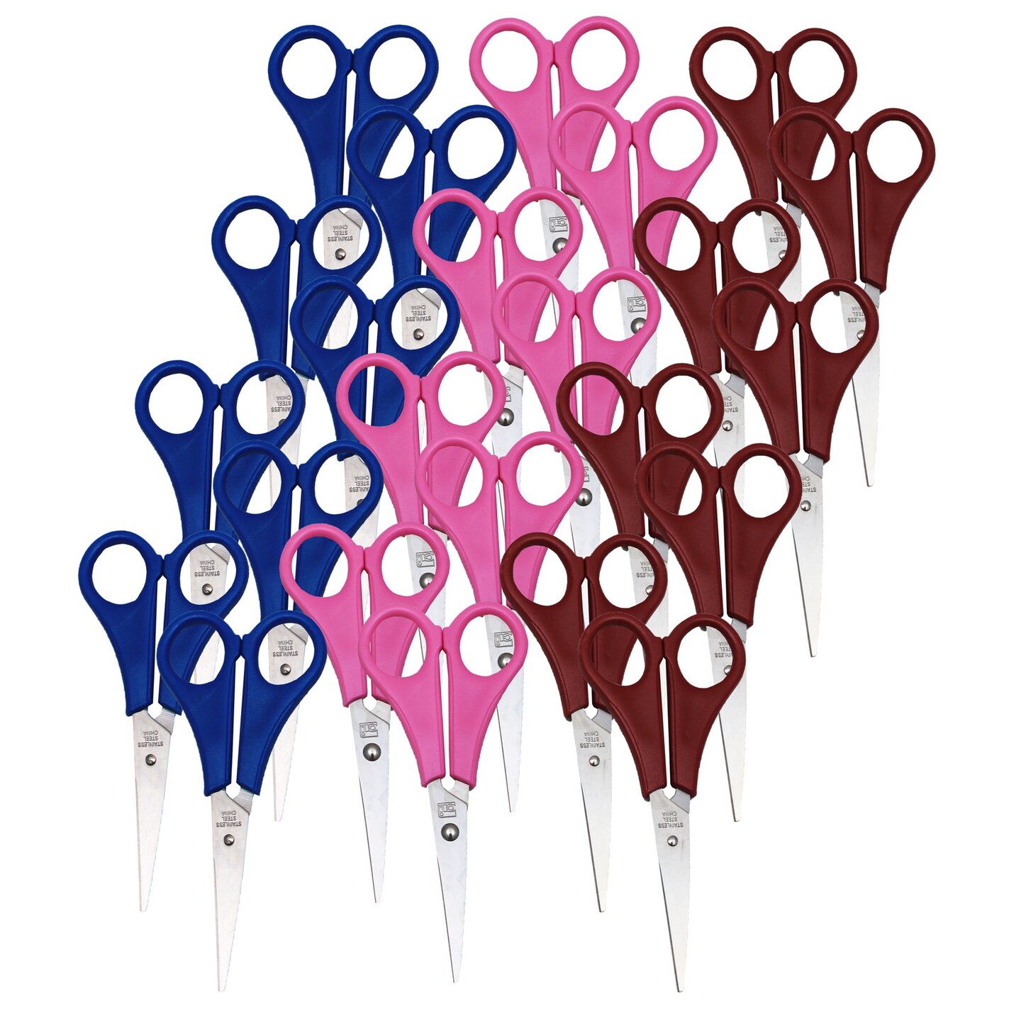 Children&#x27;s 5.5&#x22; Scissors, Pointed Tip, Assorted Colors, Pack of 36