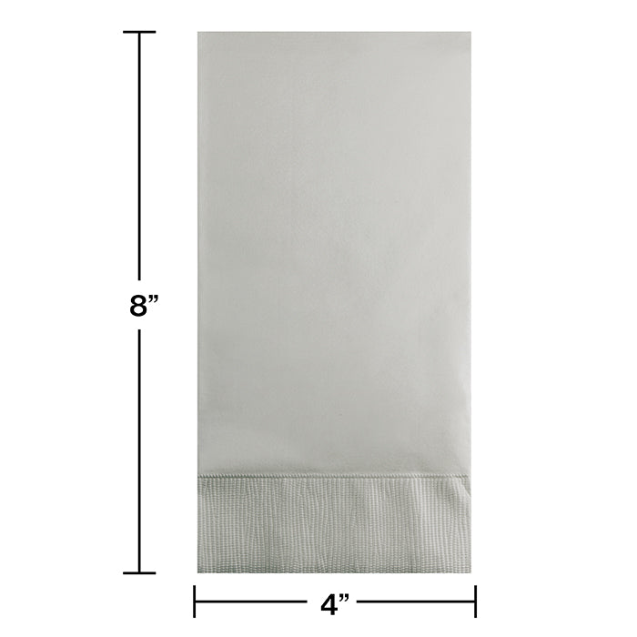 Shimmering Silver Guest Towel, 3 Ply, 16 ct
