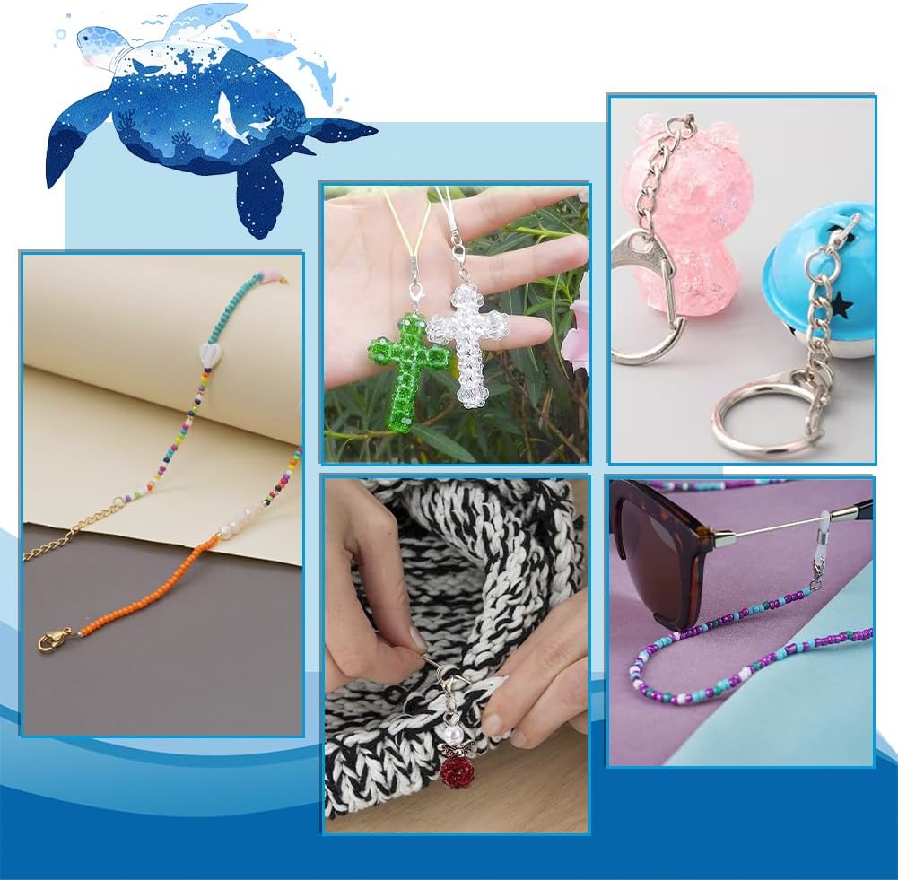 100pcs Lobster Claw Clasps Grade A 304 Stainless Steel Jewelry Lobster Clasp Fastener Hook Clasps for Necklaces Bracelet Jewelry Making 11x7mm