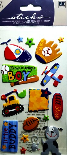 Sticko Little Buddy Dimensional Puffy Stickers