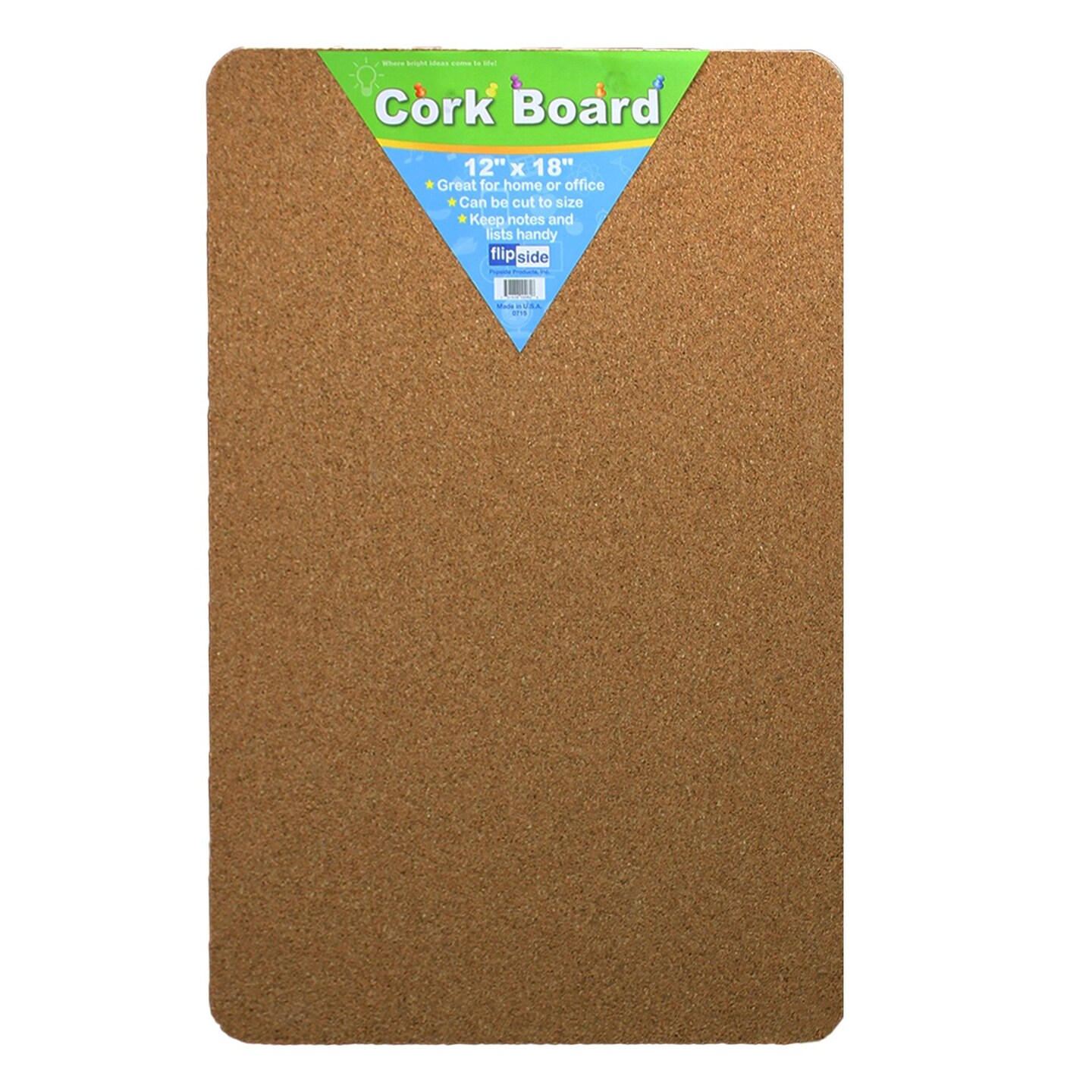 Cork Bulletin Board, 12&#x22; x 18&#x22;, Pack of 6