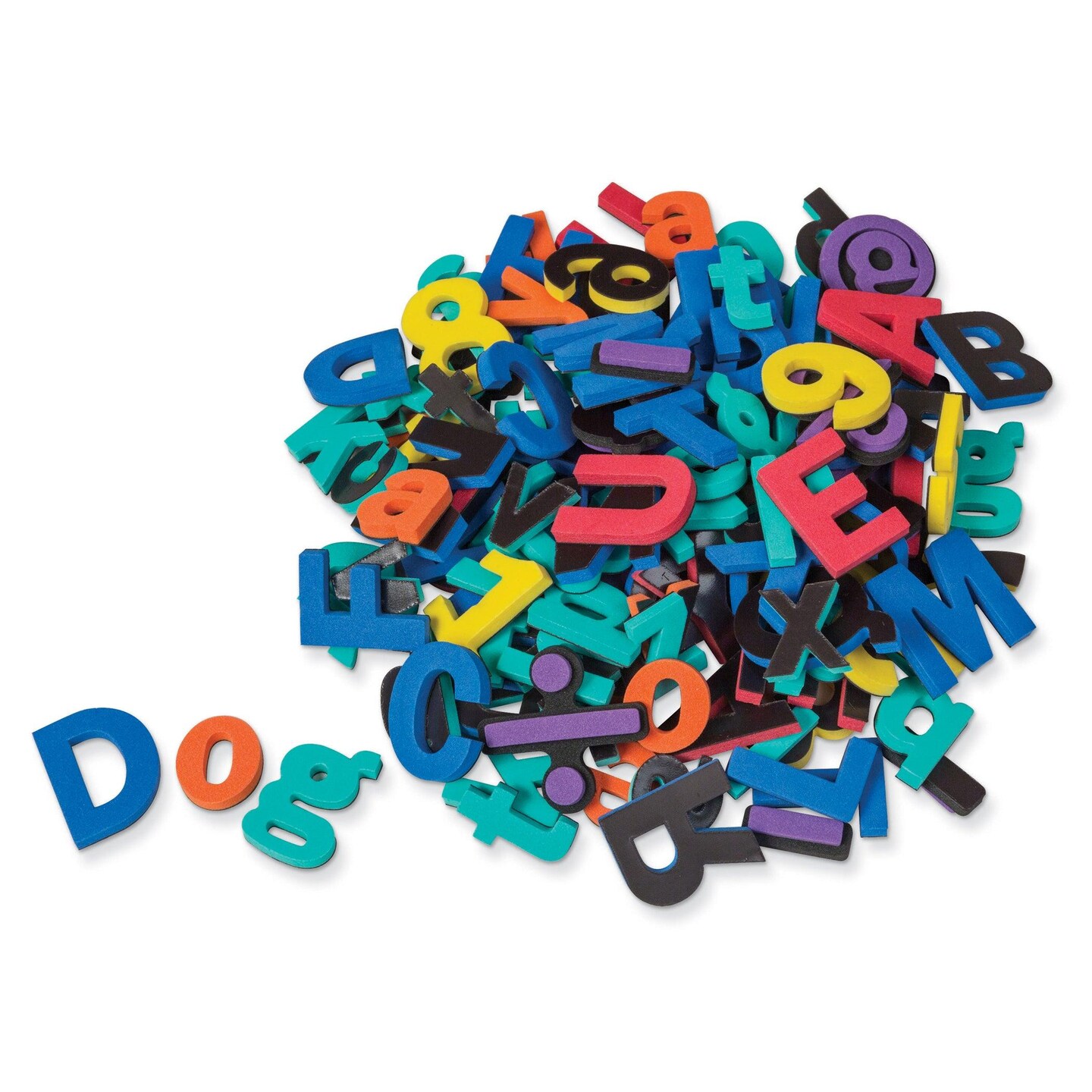 Magnetic Letters, Numbers &#x26; Symbols, Assorted Colors &#x26; Sizes, 130 Pieces