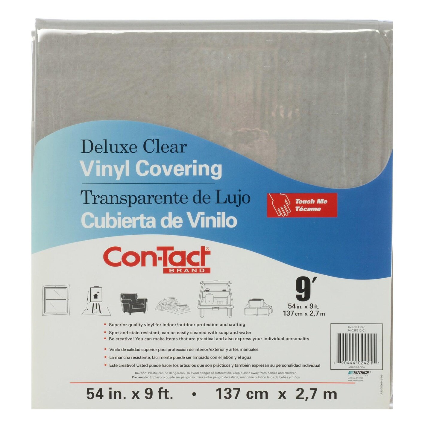 Clear Vinyl Covering, Deluxe, 54&#x22; x 9&#x27;