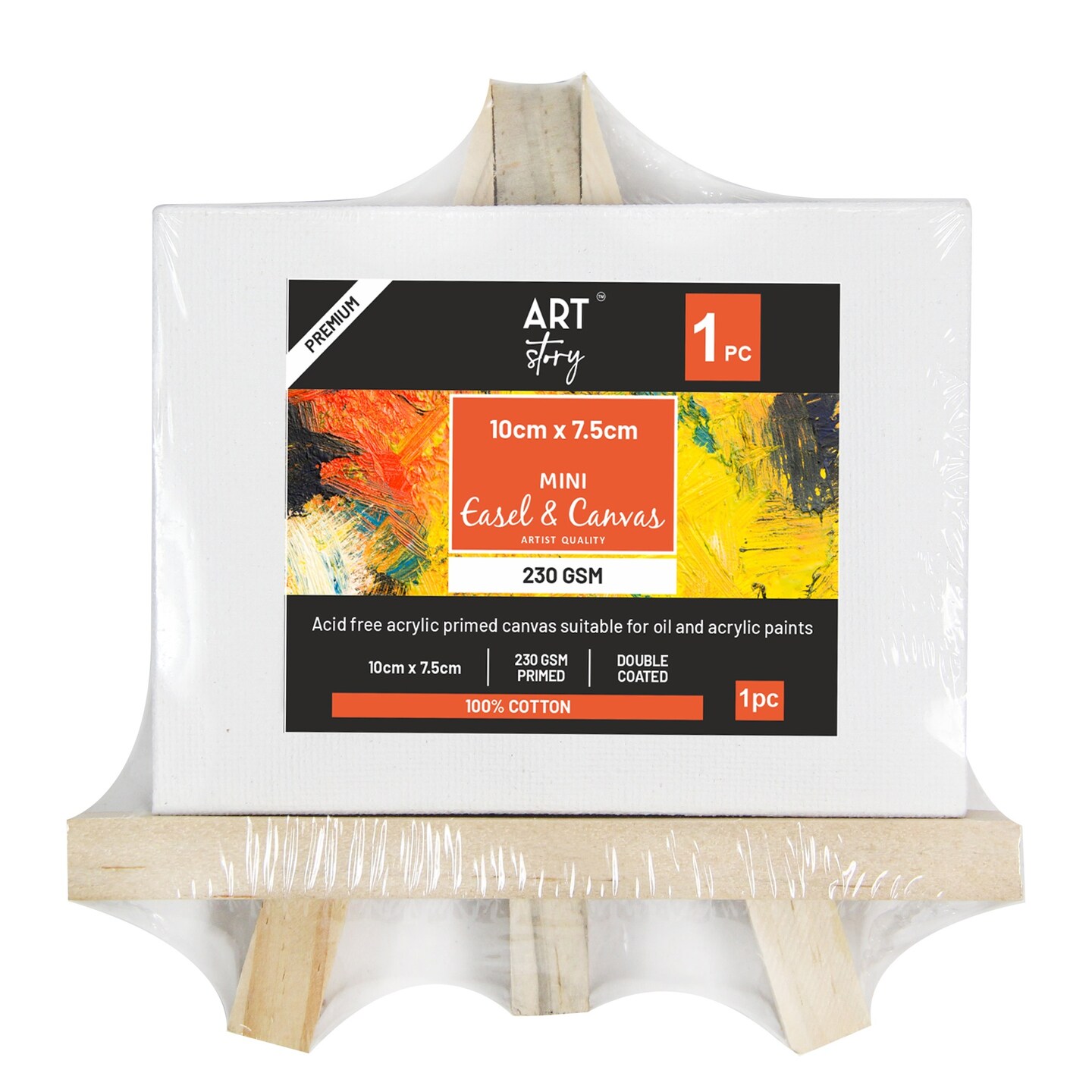 Little Birdie Wooden Mini Easel (11cm) With Canvas 1/Pkg-Canvas 10X7.5cm