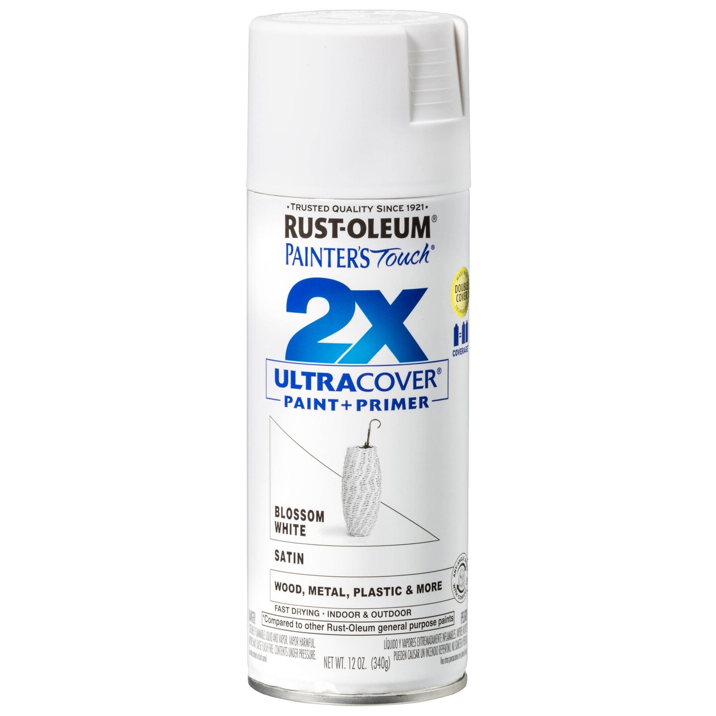 Rust-Oleum Painter&#x27;s Touch Ultra Cover 2X Spray Paint 12oz-Blossom White