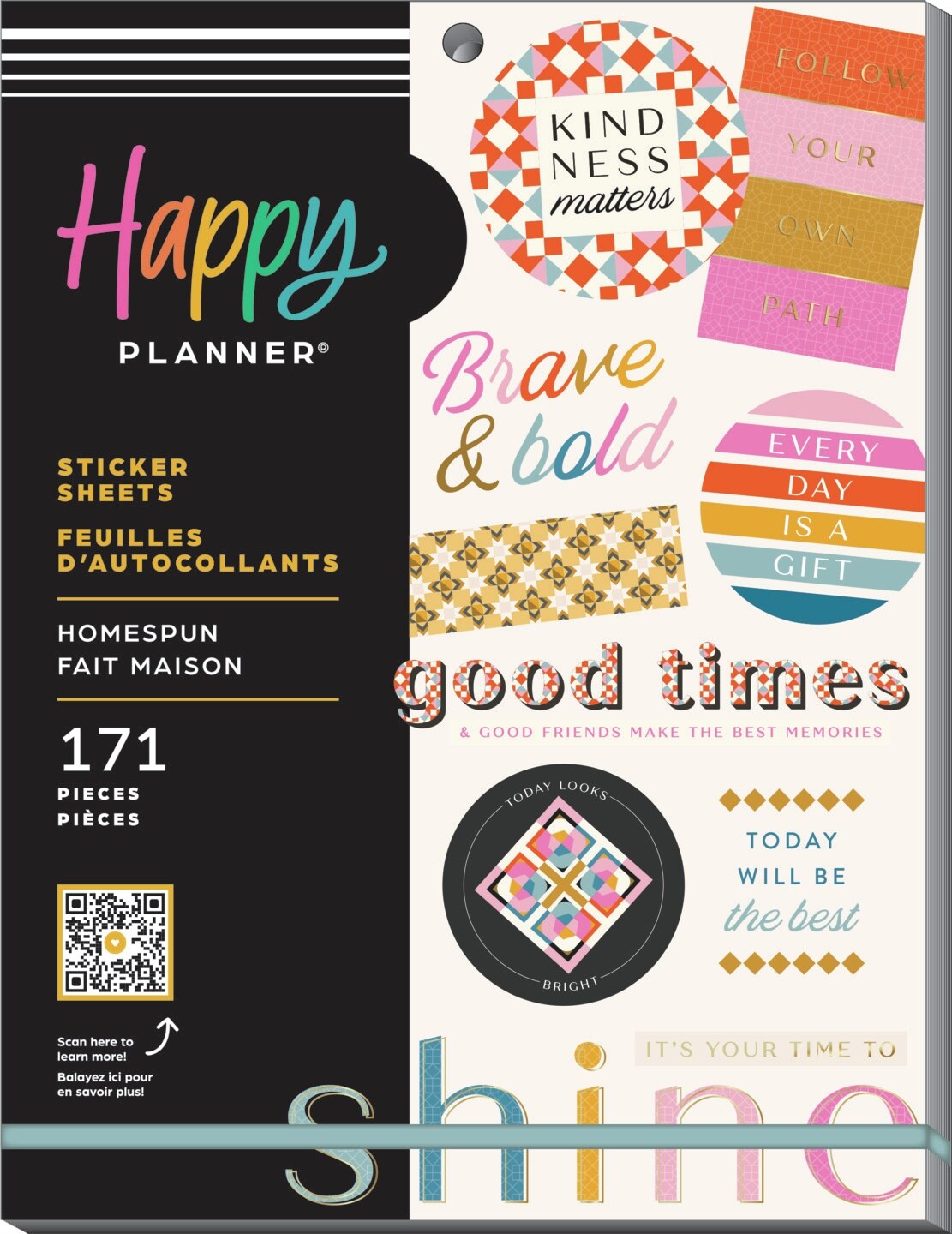 Happy Planner Large Sticker Value Pack 15/Sheets-Homespun