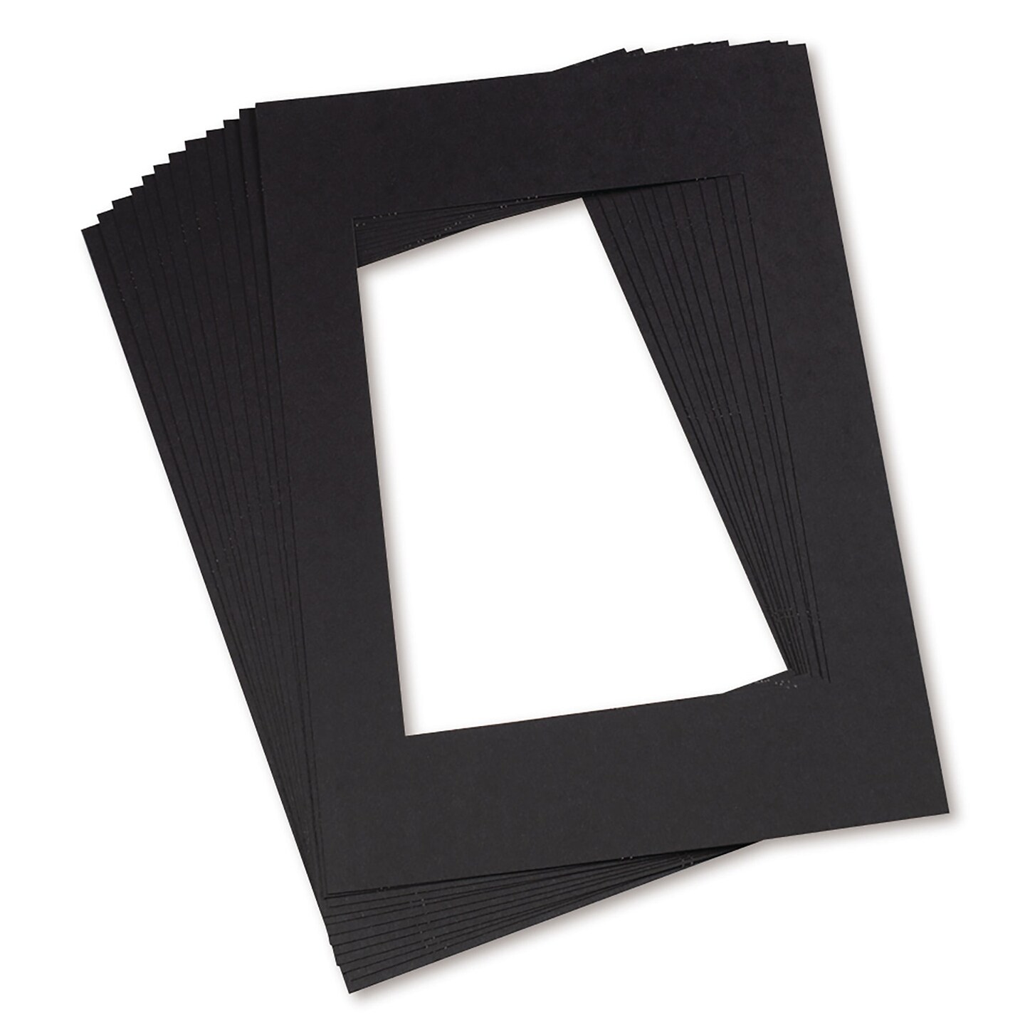 Pre-Cut Mat Frames, 11.5&#x22; x 16.75&#x22; Frame, 8&#x22; x 10.75&#x22; Window, Black, 12 Per Pack, 2 Packs