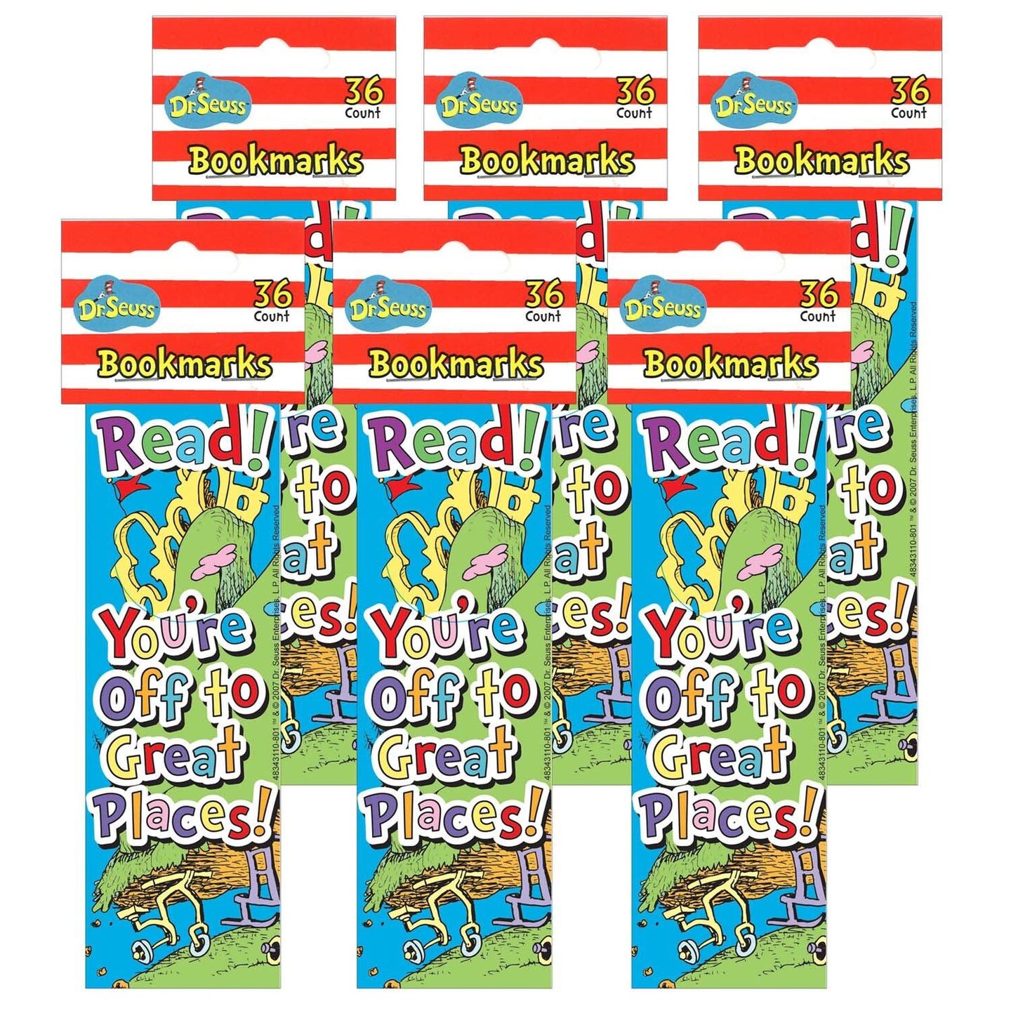 Dr. Seuss&#x2122; Oh, The Places... Bookmarks, 36 Per Pack, 6 Packs