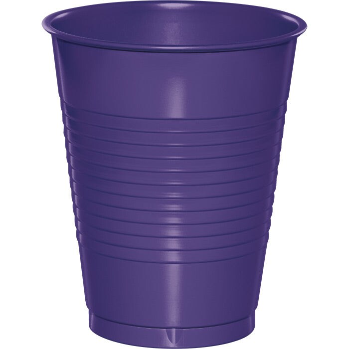 Purple Plastic Cups, 20 ct