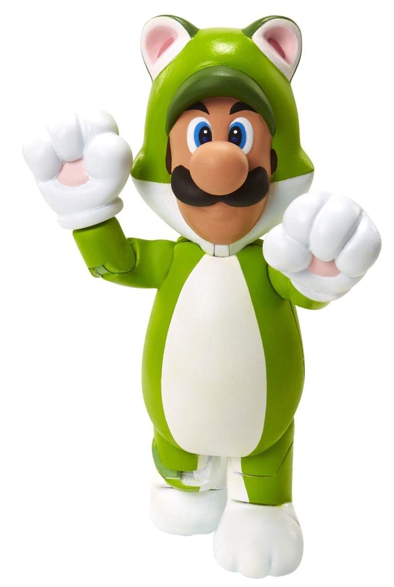 Super Mario Bros. Wave 5 Cat Luigi 4&#x22; Figures