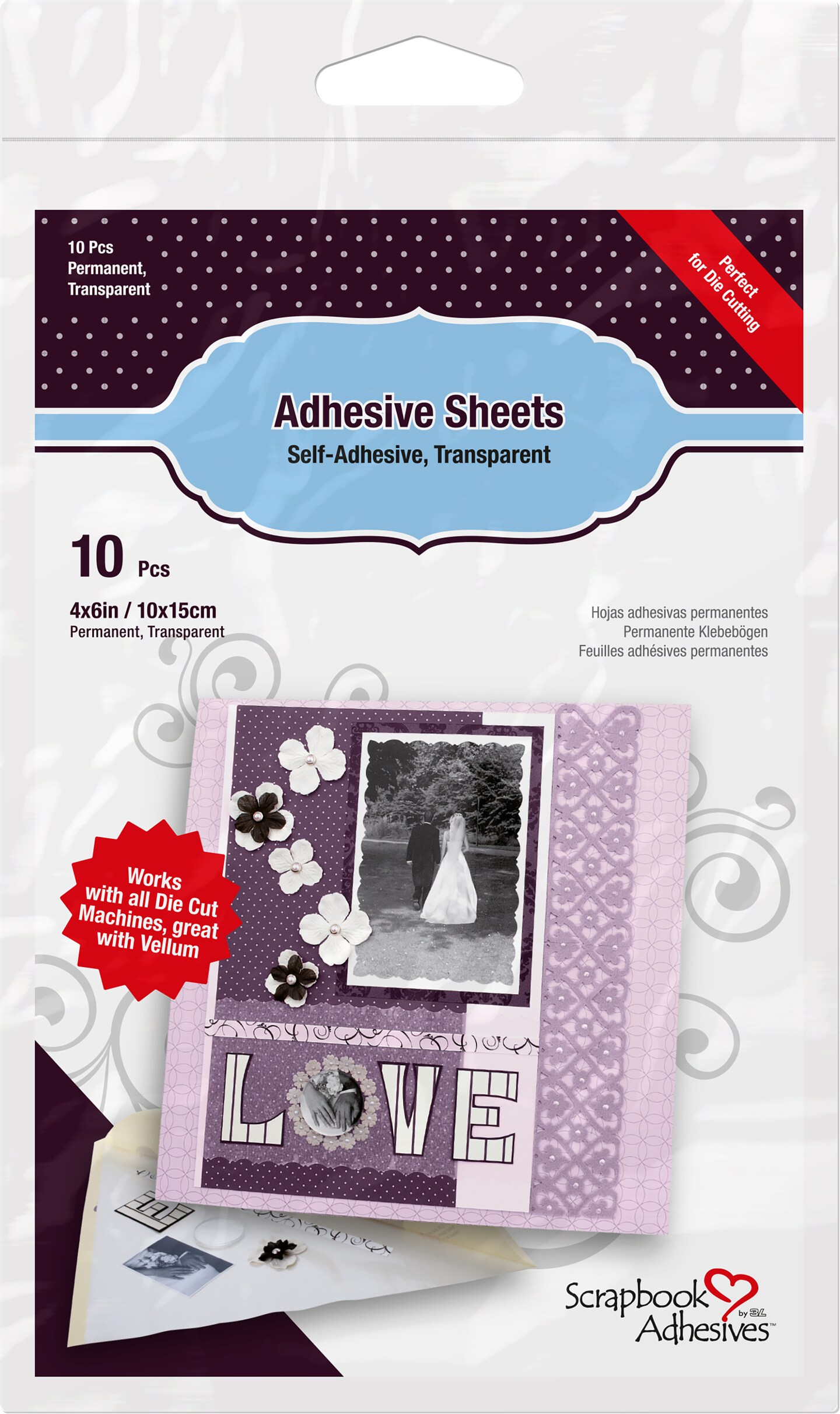Scrapbook Adhesives Permanent Adhesive Sheets 10/Pkg-4"X6"