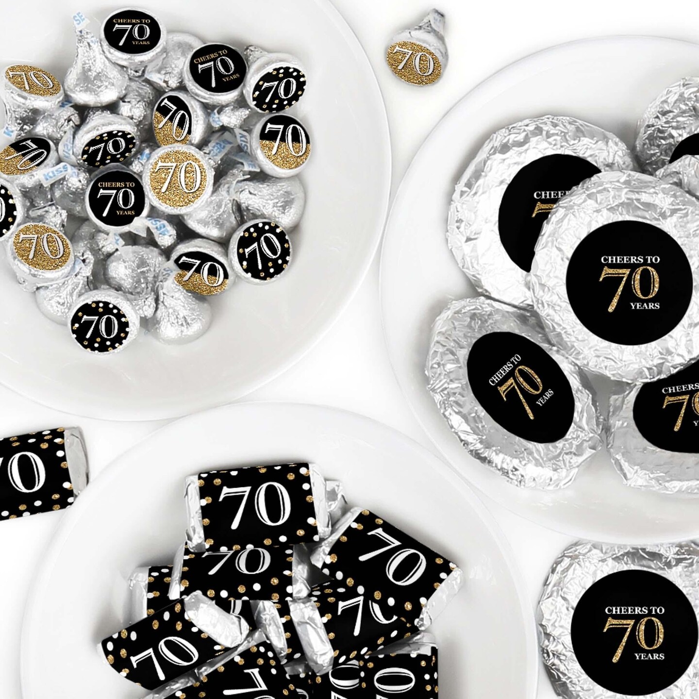 Big Dot Of Happiness Adult 70th Birthday Gold Birthday Party Candy