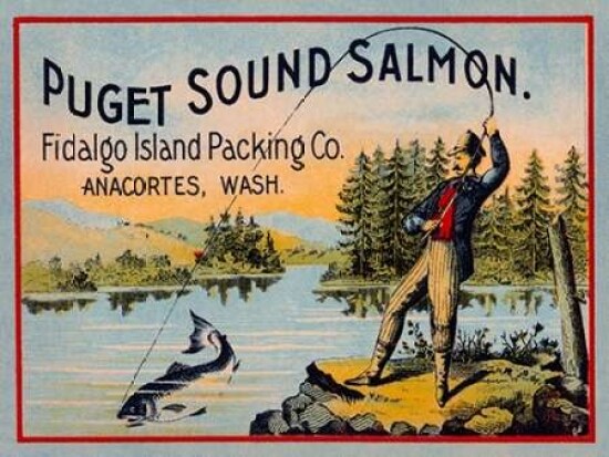 Puget Sound Salmon - On the Fly Poster Print by Retrolabel - Item # VARPDX376022