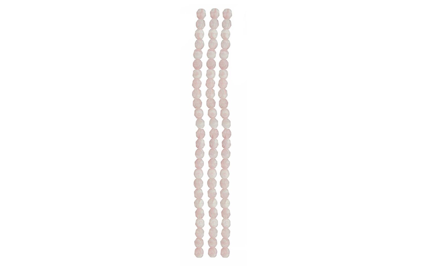 John Bead Czech FP Rd 8mm Rosaline/White