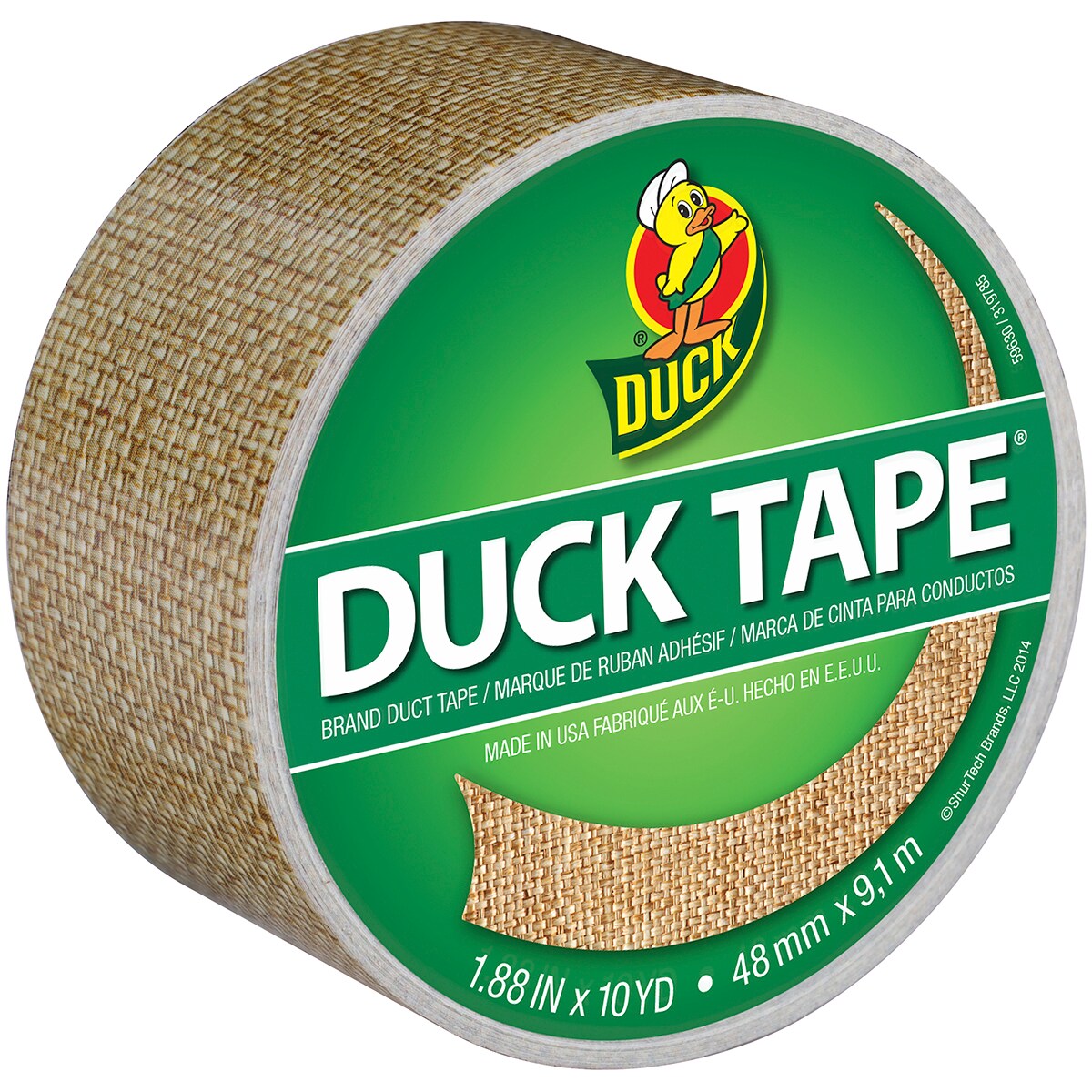 Duck Patterned Duck Tape 1.88&#x22;X10yd-Burlap