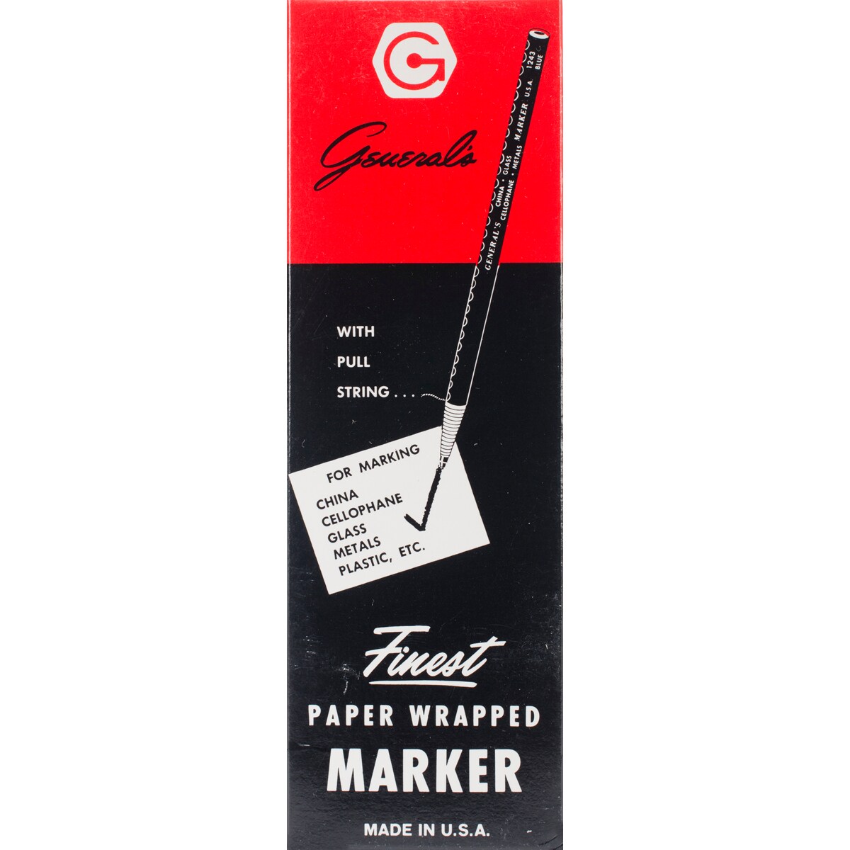 General Pencil China Marker Multi-Purpose Grease Pencil-White