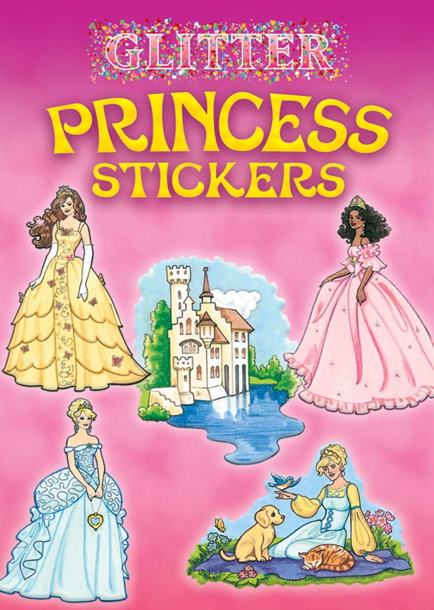 Glitter Princess Stickers-Softcover