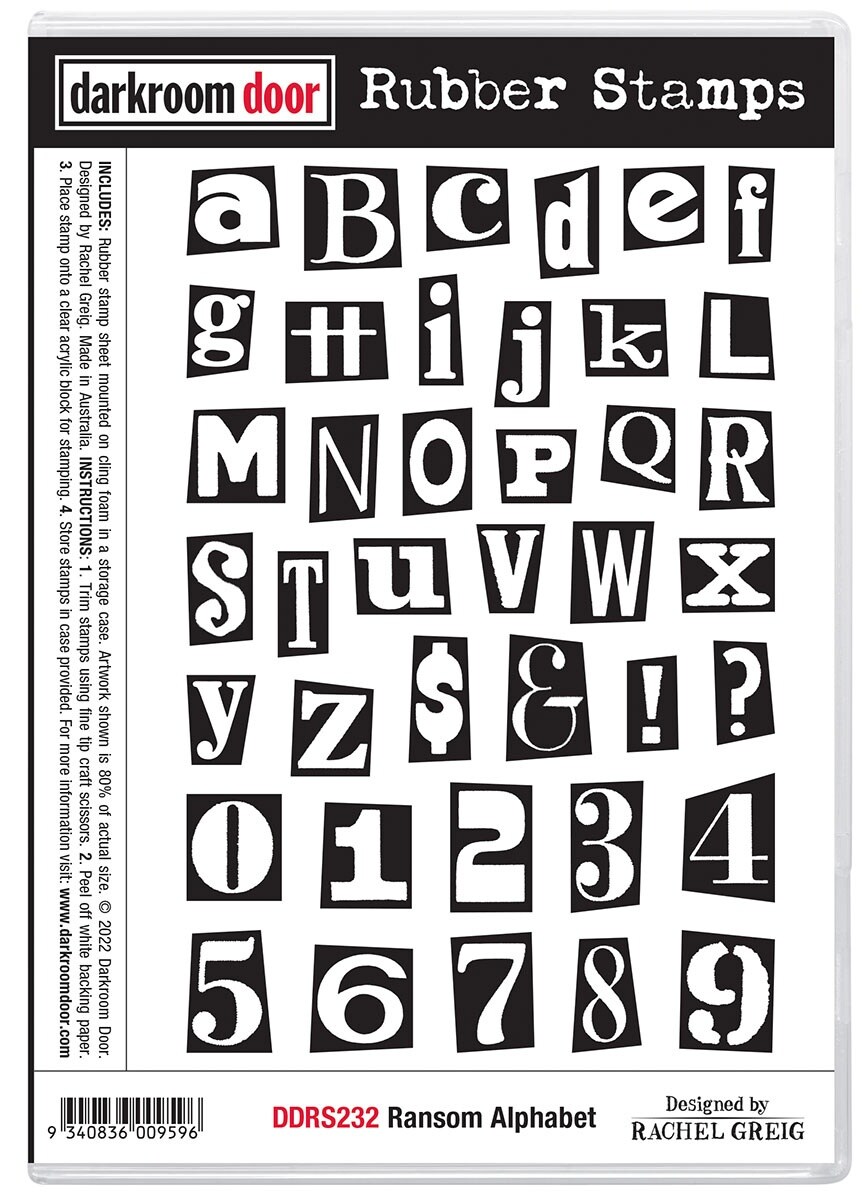Darkroom Door Rubber Stamp SetRansom Alphabet Michaels