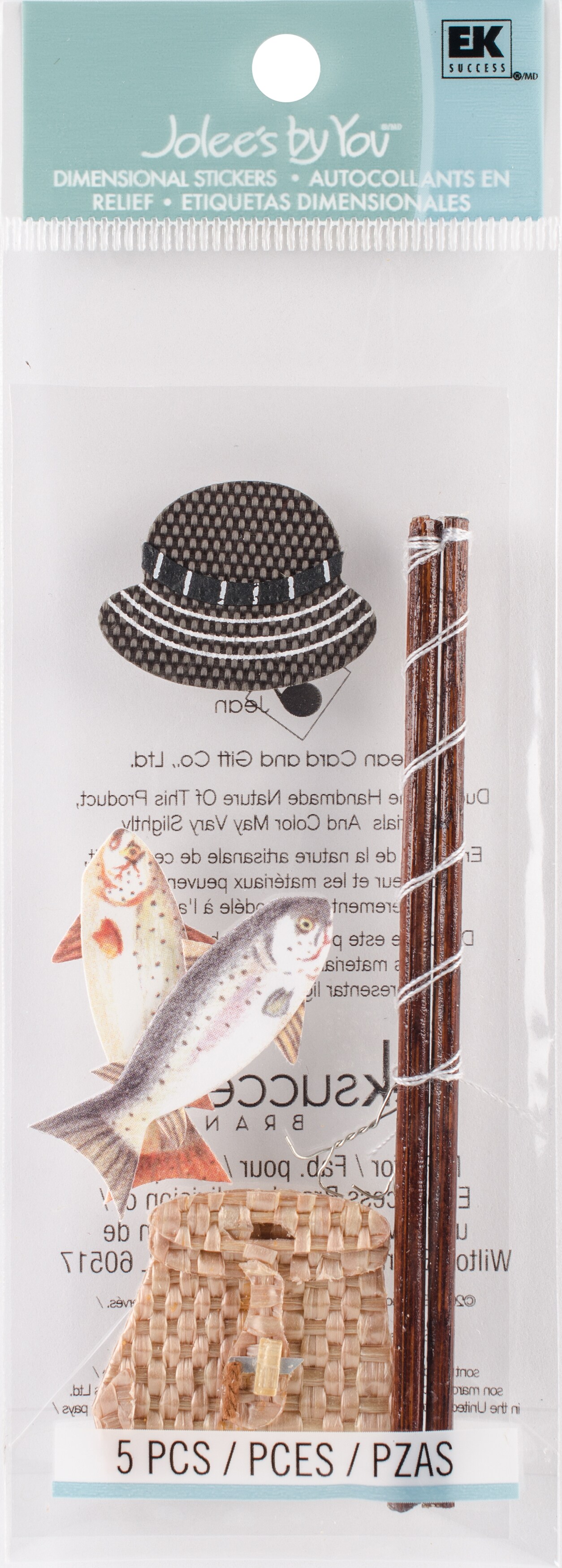 Jolee&#x27;s Boutique By You Dimensional Stickers - Fishing, 5pcs