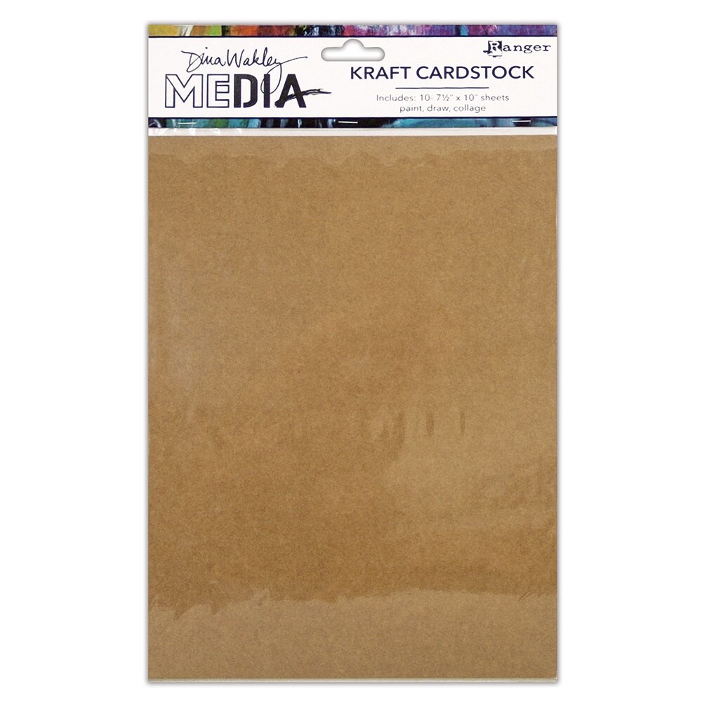 Dina Wakley Media Kraft Paper Pack 10/Pkg-7.5&#x22;X10&#x22;