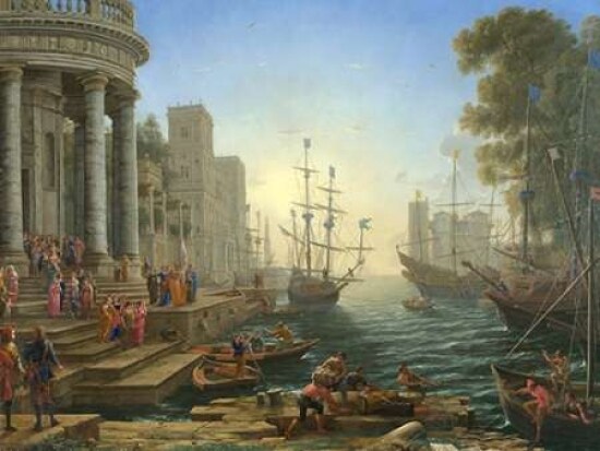 Seaport with the embarkation of Saint Ursula Poster Print by Claude Gellee - Item # VARPDX3AA2712