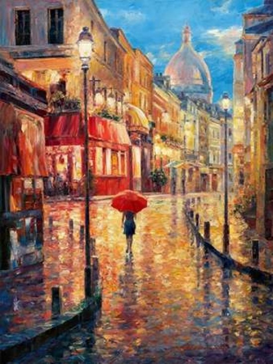 Montmartre Evening Poster Print by Haixia Liu - Item # VARPDXL744D