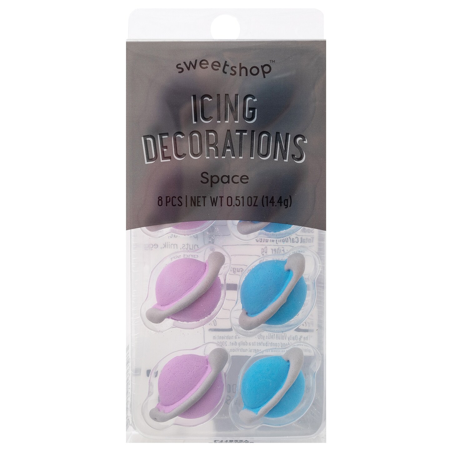 Sweetshop Icing Decorations-Space, 8 Pieces