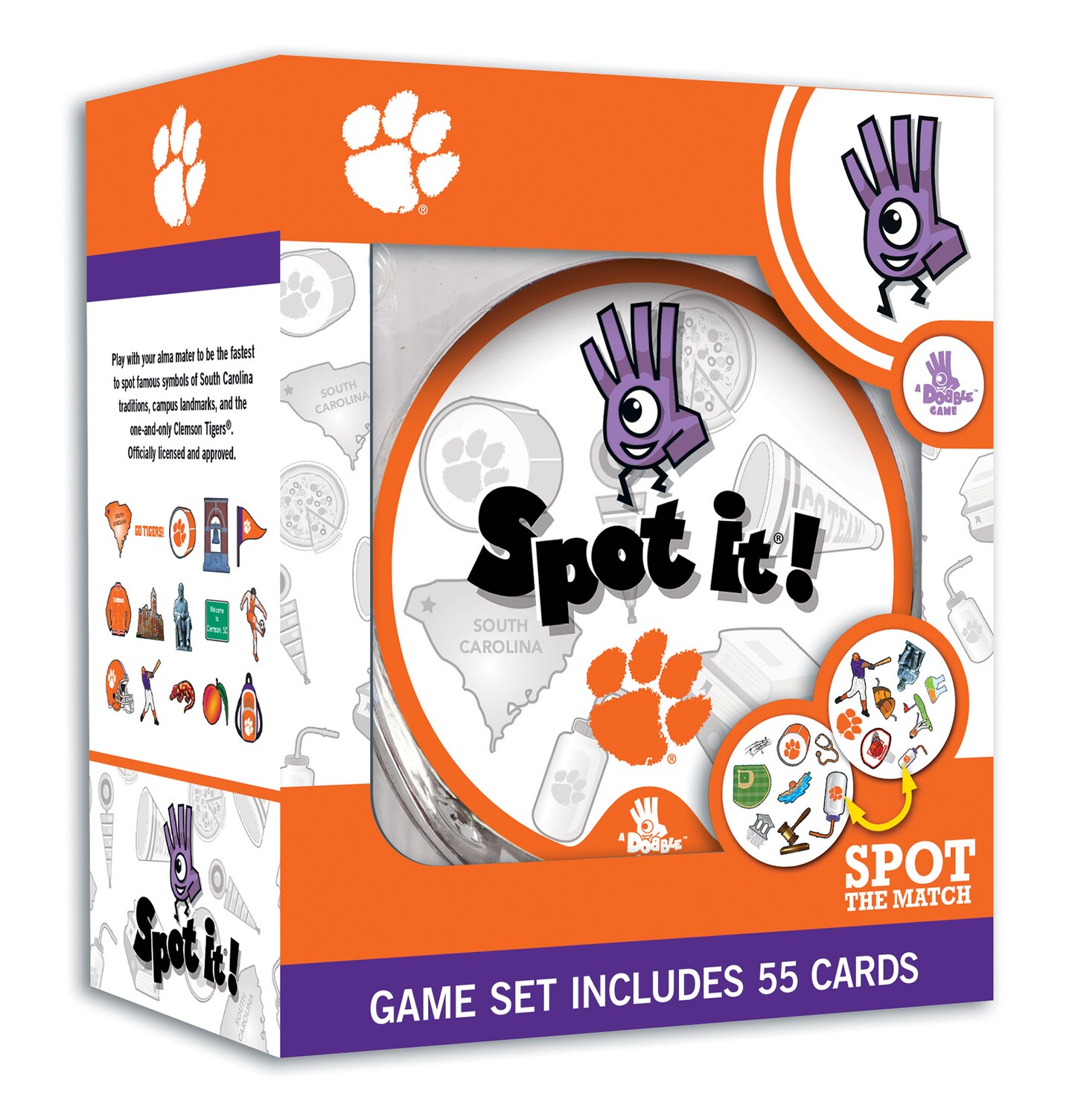 MasterPieces Officially Licensed NCAA Clemson Tigers Spot It Game for Kids and Adults