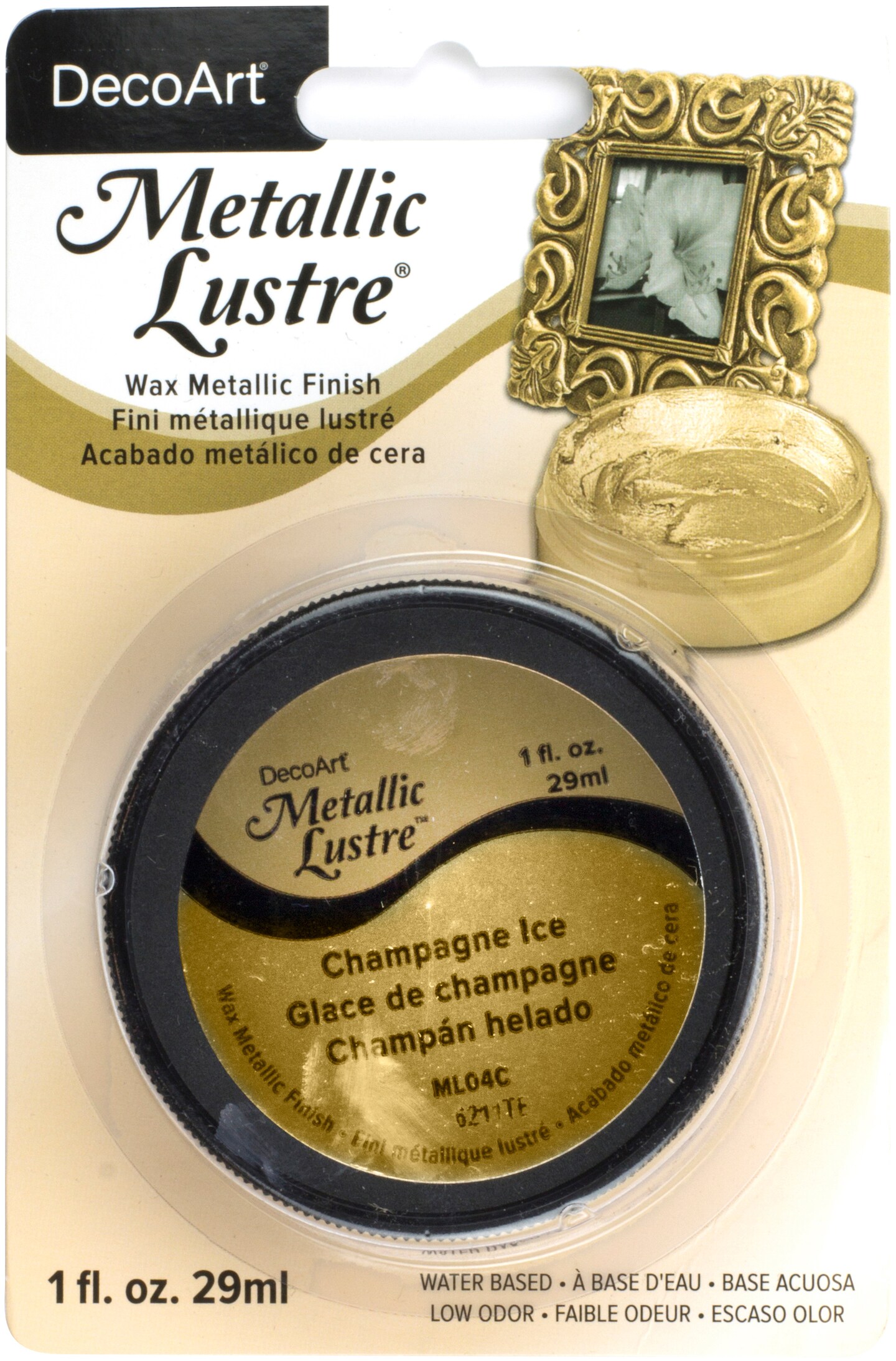 DecoArt Metallic Lustre Wax Finish 1oz-Champagne Ice