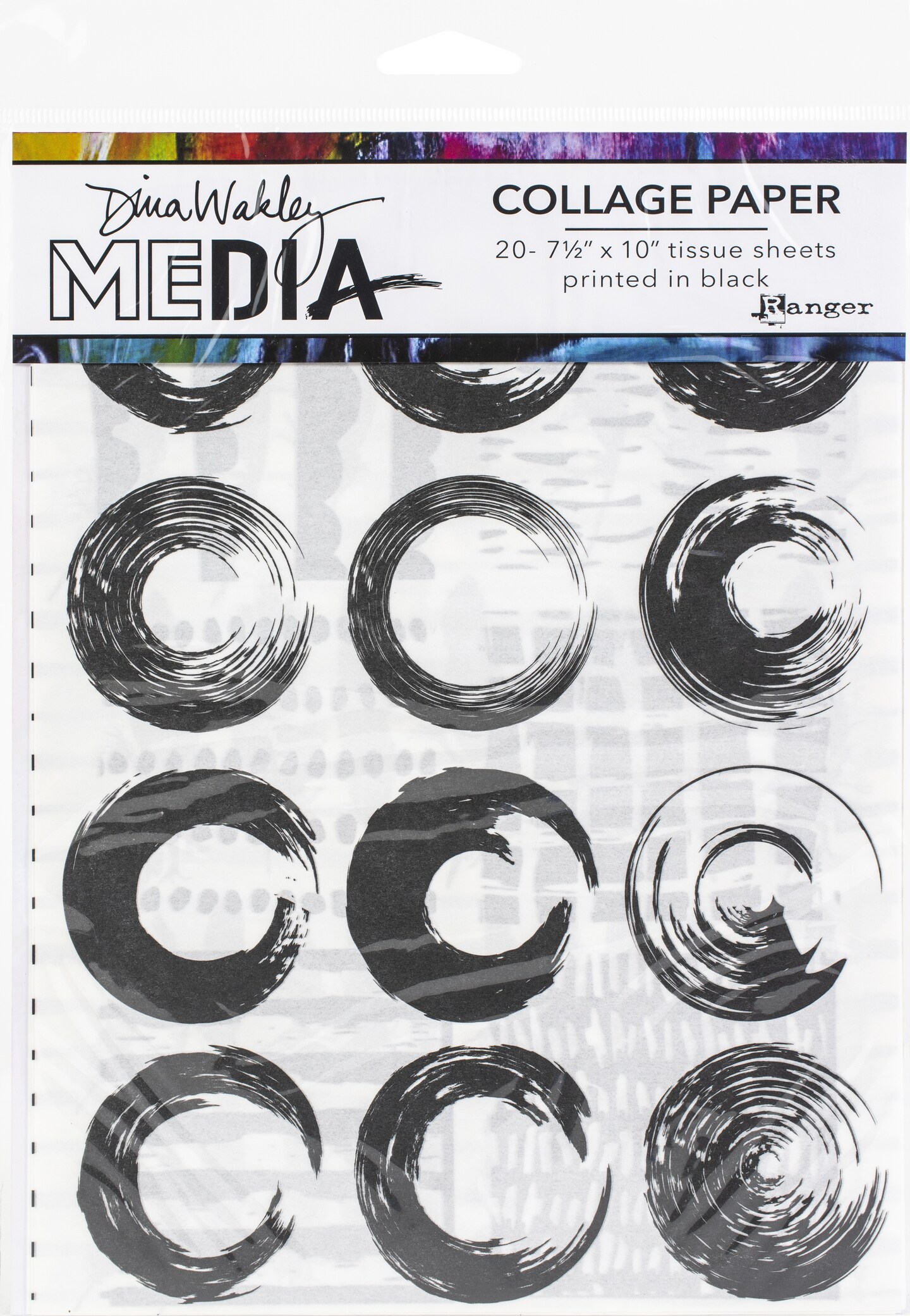 Dina Wakley Media Collage Tissue Paper 7.5&#x22;X10&#x22; 20/Pkg-Elements