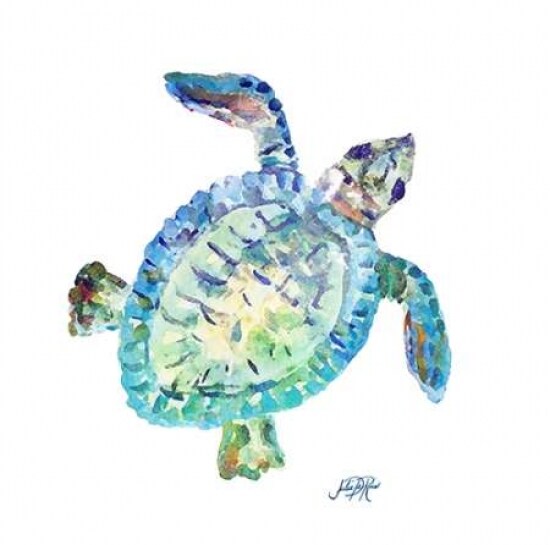 Sea Life in Blues II Poster Print by  Julie DeRice - Item # VARPDX9865JJ