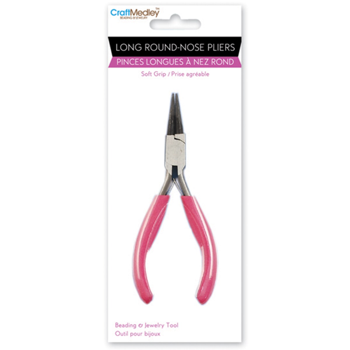 Long Round Nose Pliers W/Soft Grip Handle-5