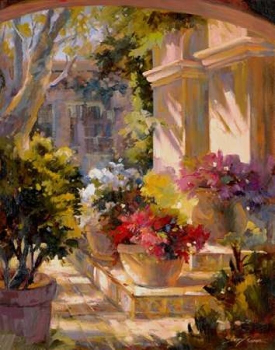 Flowered Courtyard Poster Print by Betty Carr - Item # VARPDXC919D