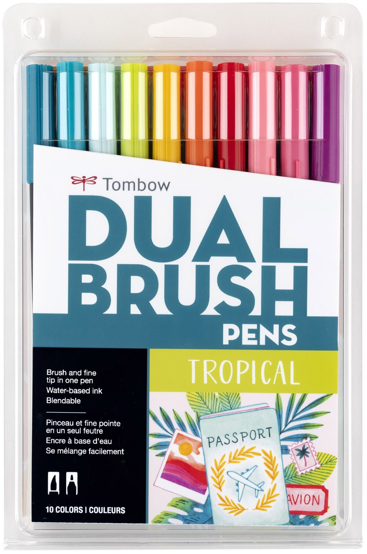 Tombow Dual Brush Pens 10/Pkg-Tropical
