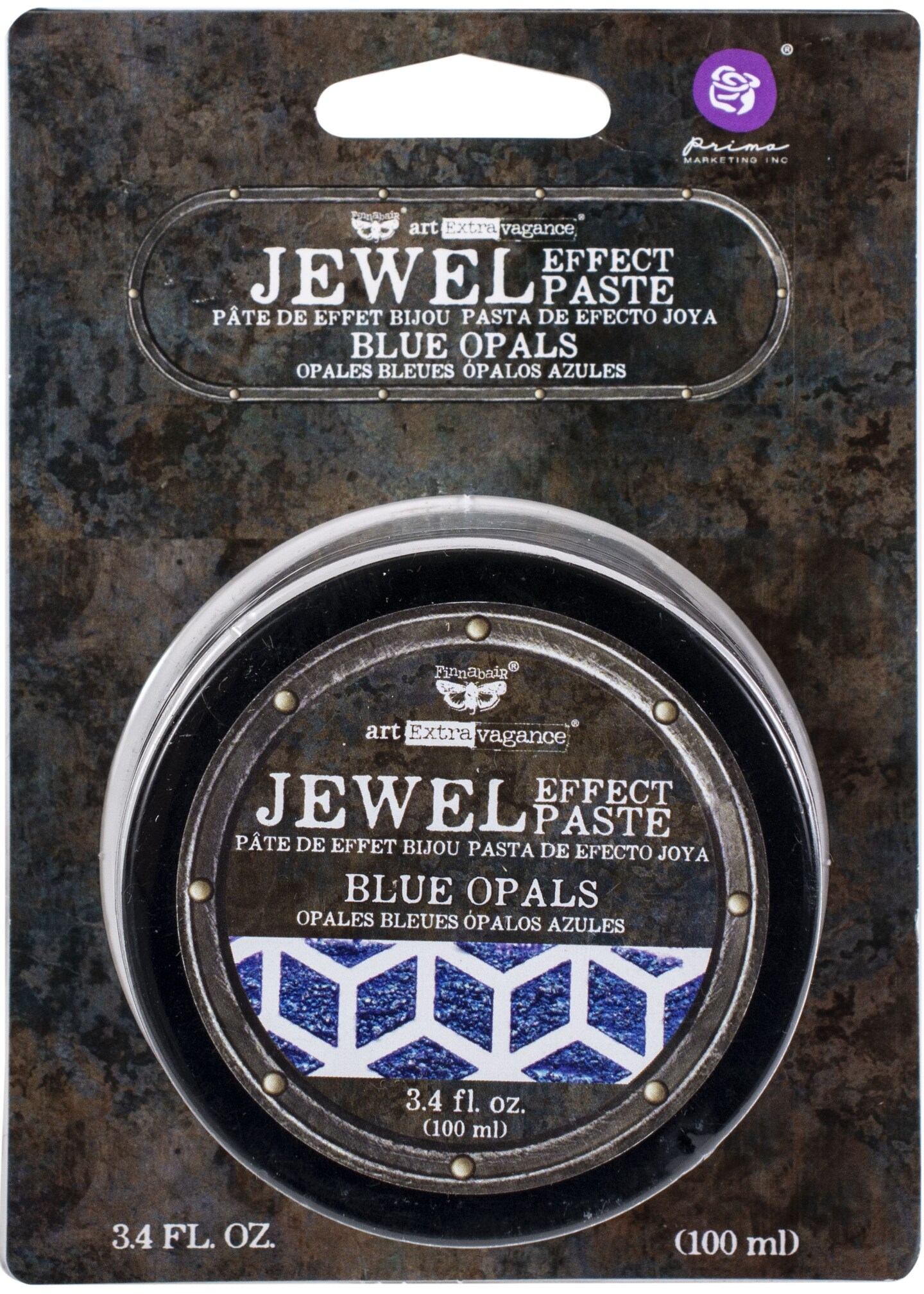 Finnabair Art Extravagance Jewel Texture Paste 100ml Jar-Blue Opals