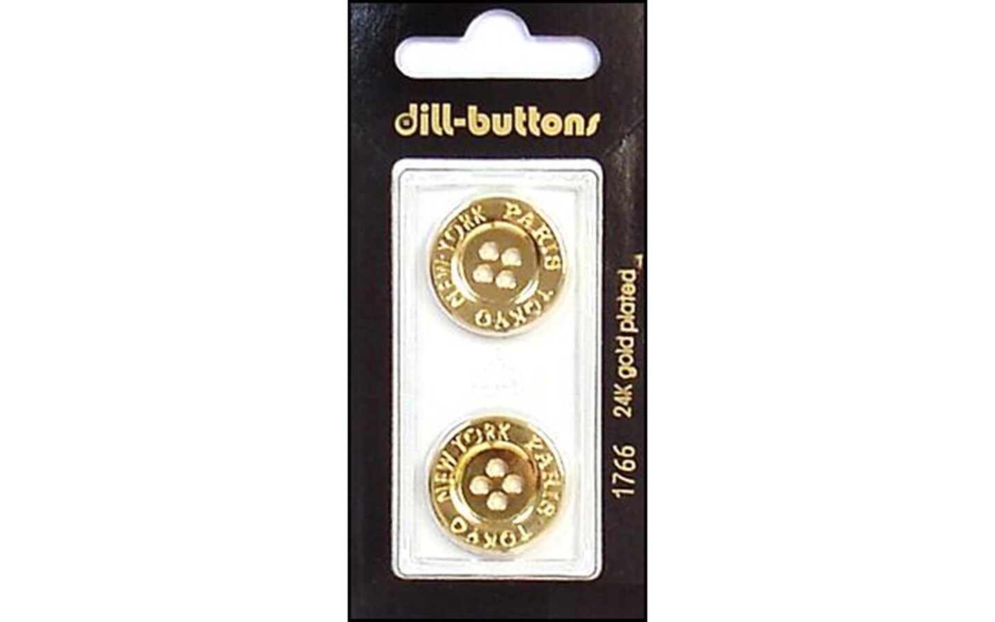 Dill Buttons 20mm 2pc 4 Hole Gold Metal Michaels