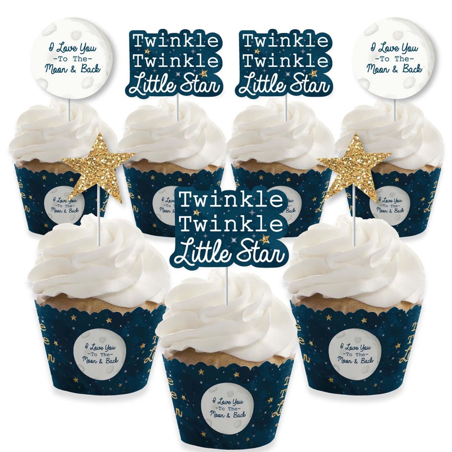 Twinkle twinkle little store star cupcake toppers